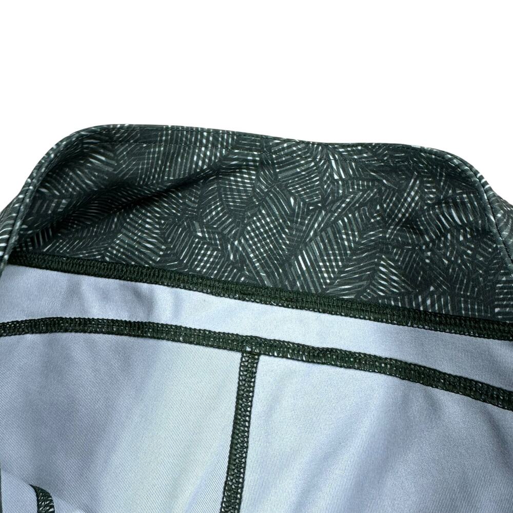 LULULEMON Green White Palm Tree Mesh Inset Cropped Leggings Women's Size 6 - Picture 5 of 7